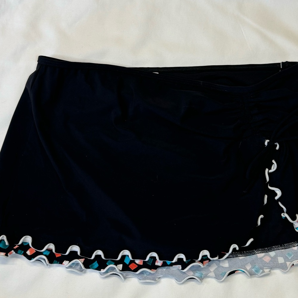 NWT Profile by Gottex Swim Skirt with Gin Jizz print ruffled trim in SIZE 10 - Picture 4 of 13